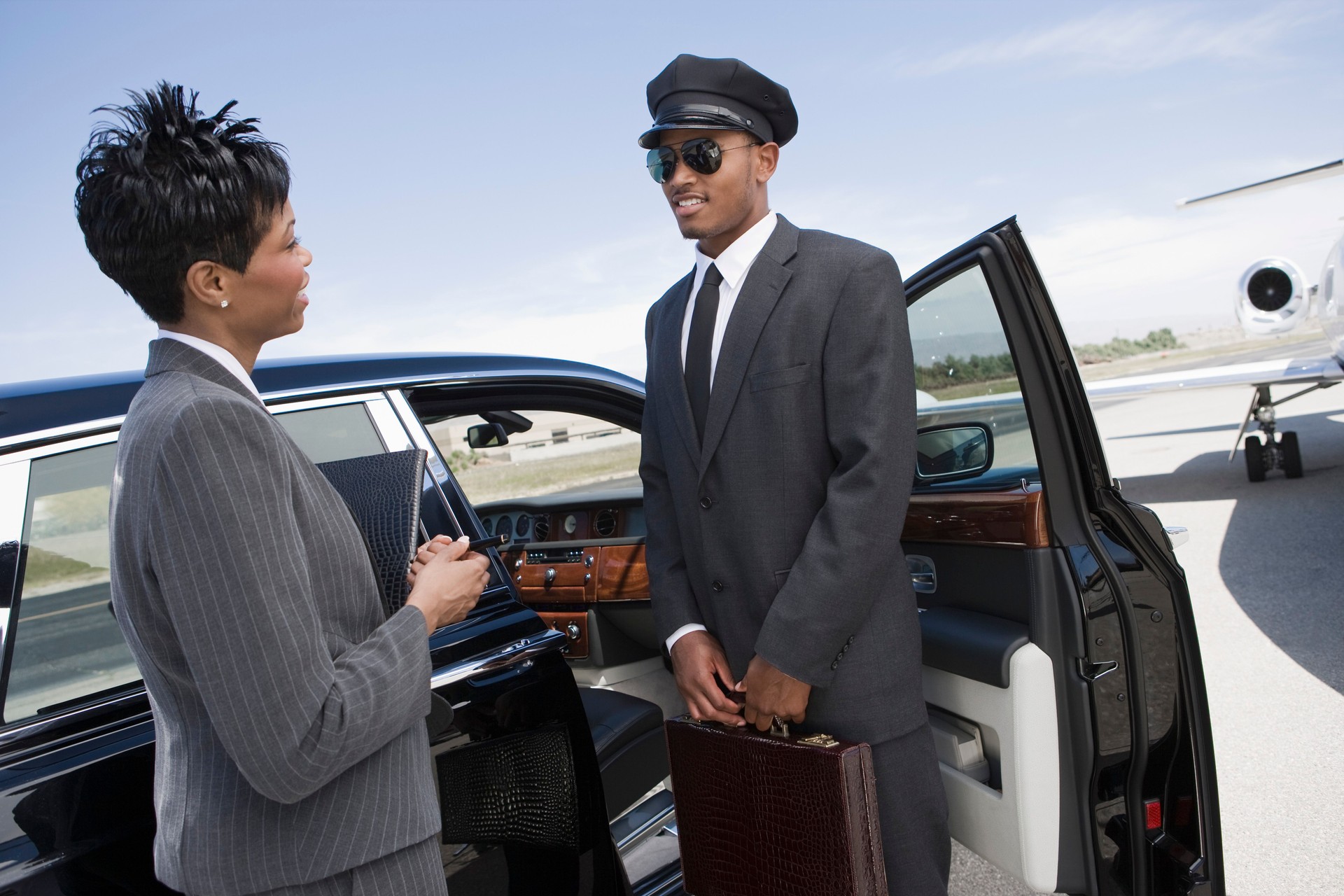 businesswoman at airport